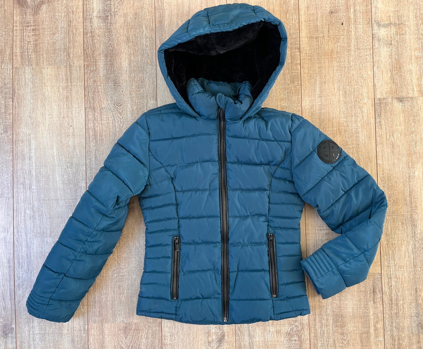 Coolcat winterjas petrol blauw 158-164, Ophalen of Verzenden, Zo goed als nieuw, Jongen of Meisje, Jas