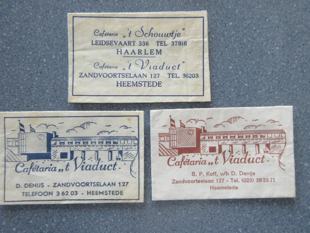 3 x Heemstede, cafetaria 't Viaduct, Verzenden, Nederland