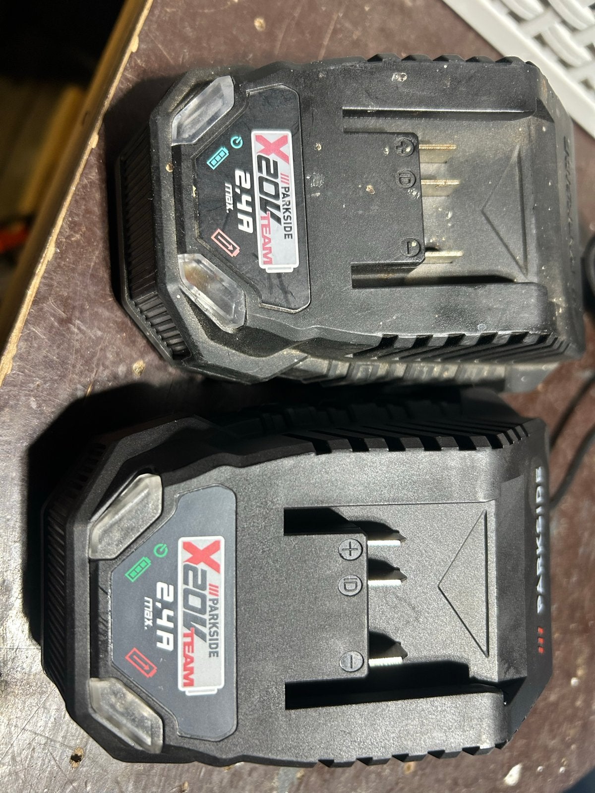 Parkside X20V Team Accu's 2Ah (2 stuks), Doe-het-zelf en Verbouw, Gebruikt