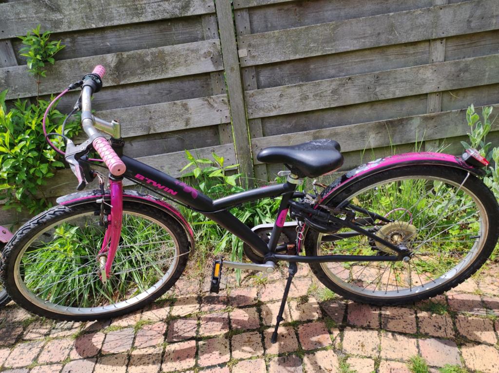 B'Twin kinderfiets 24 inch, Fietsen en Brommers, Fietsen | Meisjes, Ophalen, Velgrem, Versnellingen, B'Twin