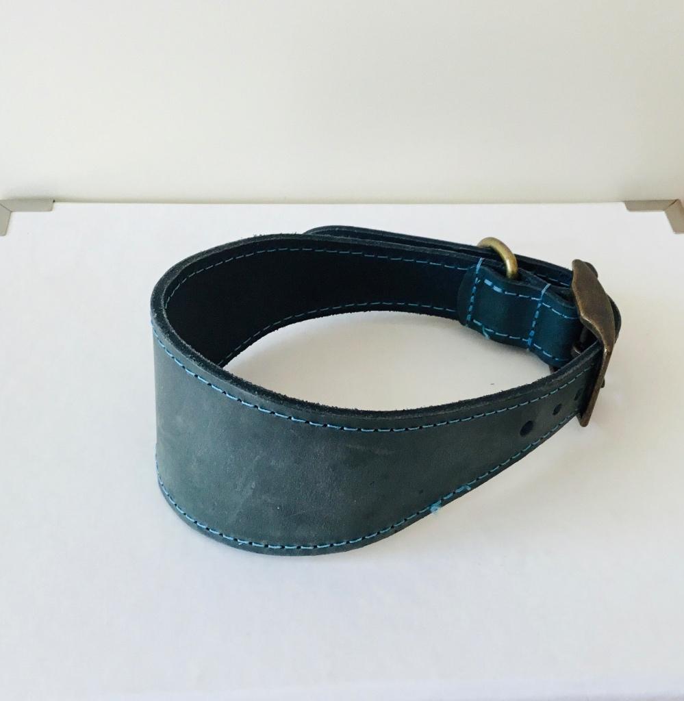 Leren hondenhalsband windhond blauw, Ophalen of Verzenden, Zo goed als nieuw