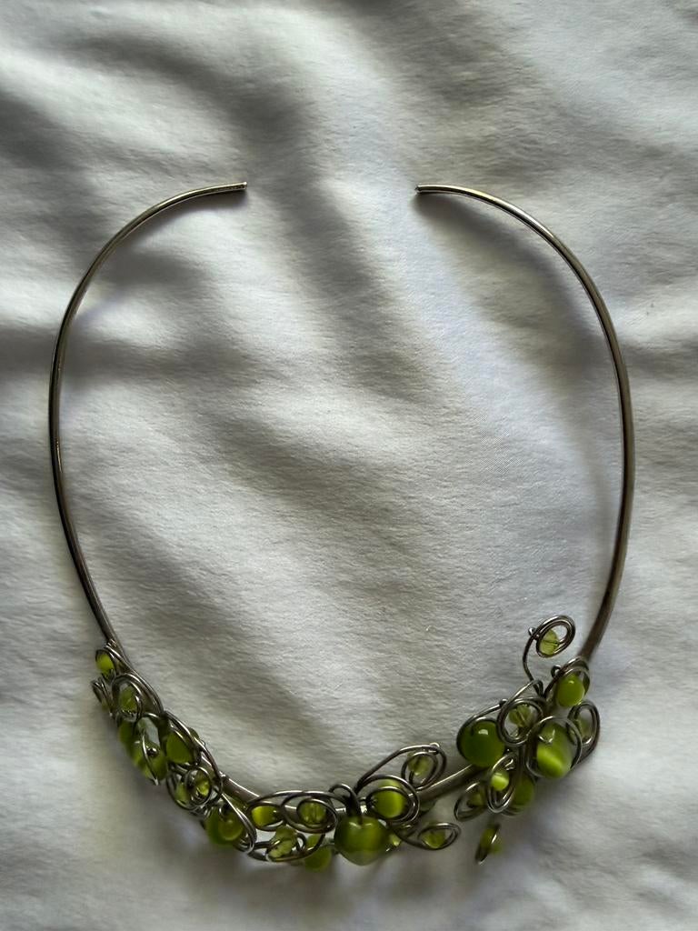 Verzilverde spang, Ophalen of Verzenden, Zo goed als nieuw, Groen, Zilver