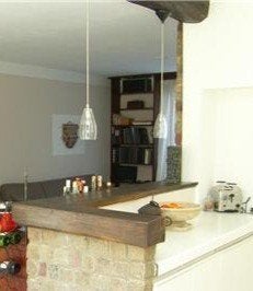 2 losse hanglampen, helder glas, Ophalen, Gebruikt, 75 cm of meer, Glas