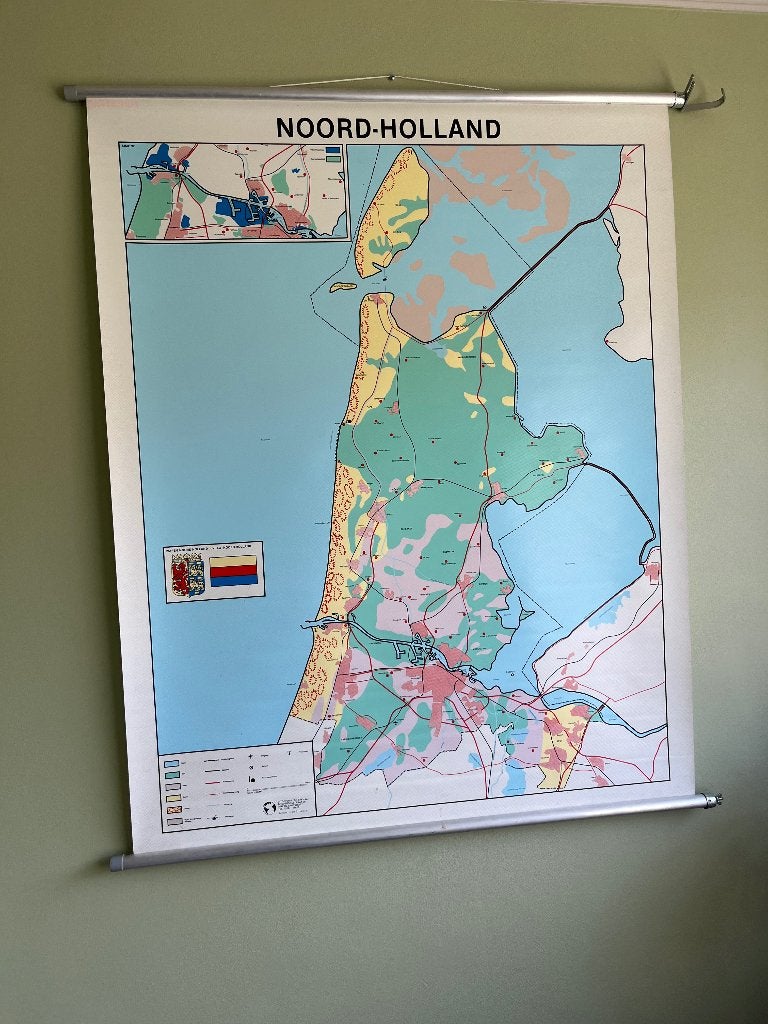 Schoolplaat Noord-Holland, Antiek en Kunst, Ophalen, Aardrijkskunde
