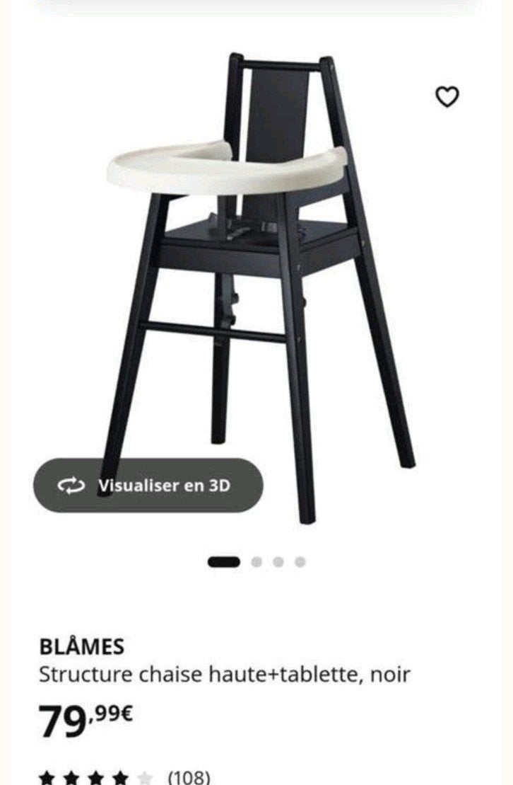 IKEA Blåmes kinderstoel met afneembaar eetblad, Kinderen en Baby's, Ophalen of Verzenden, Zo goed als nieuw, Overige typen, Afneembaar eetblad