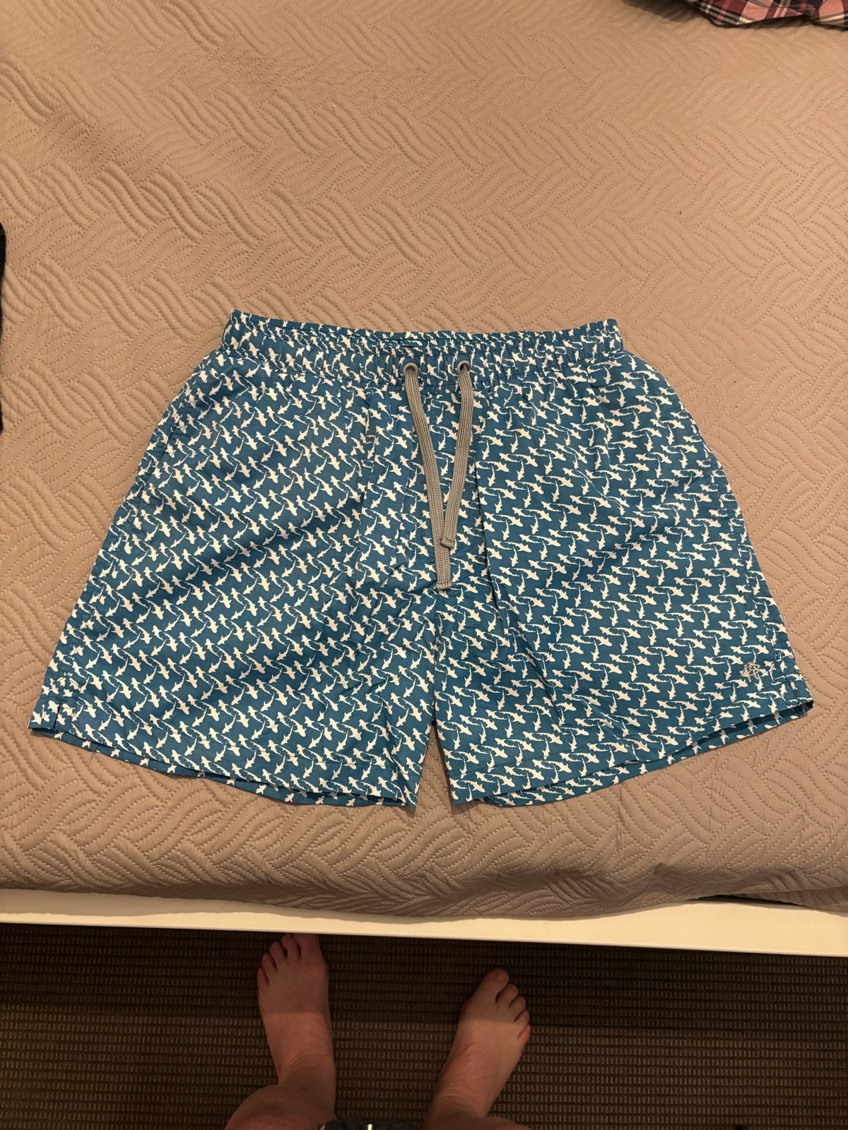 McNeal Zwemshort met haaienprint - Maat L, Kleding | Heren, Ophalen of Verzenden, Maat 52/54 (L), Blauw, Zwemshort