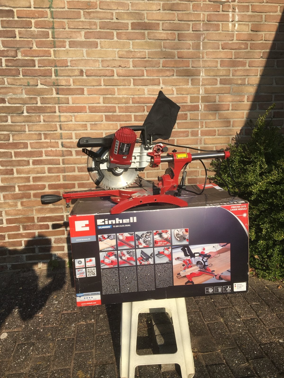 Einhell afkortzaag TC SM 2131 Dual - Zo goed als nieuw, Ophalen of Verzenden, Zo goed als nieuw, Afkortzaag