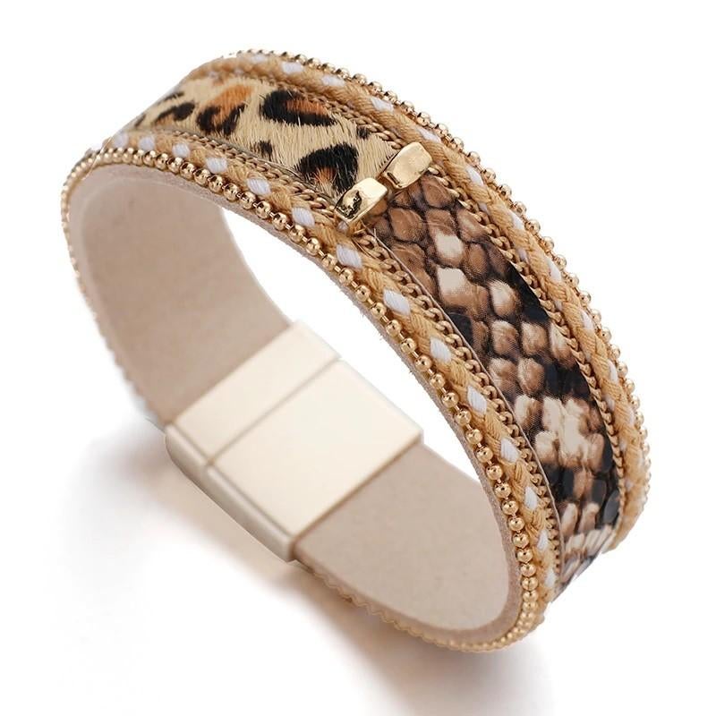 trendy armband panter slang motief 18cm, Ophalen of Verzenden, Nieuw, Zilver, Overige materialen