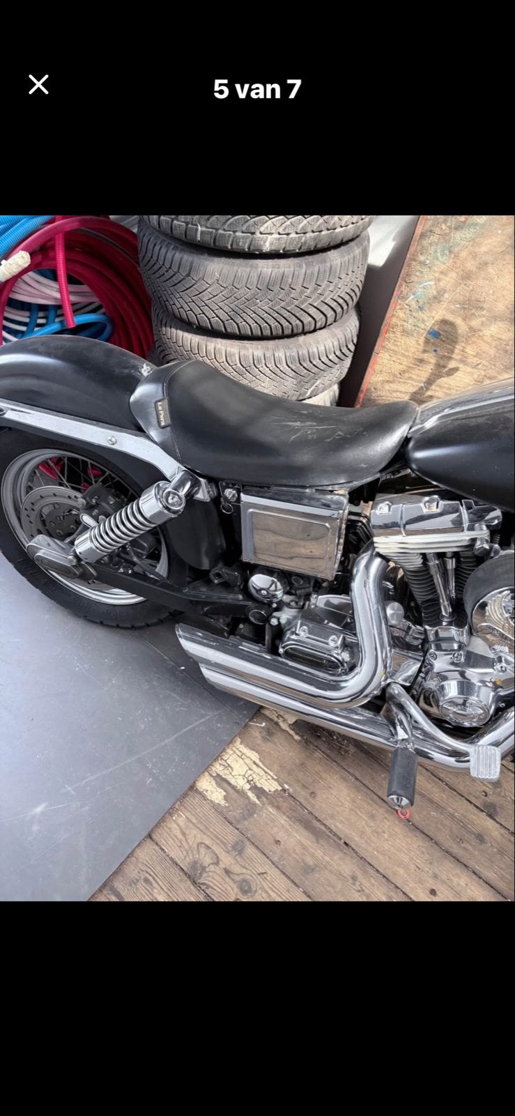 Harley Davidson FXD 2004 - Zwart, 3.650 km, Custom Uitlaat, Motoren, 2 cilinders, Sportuitlaat, Handgeschakeld, Chopper