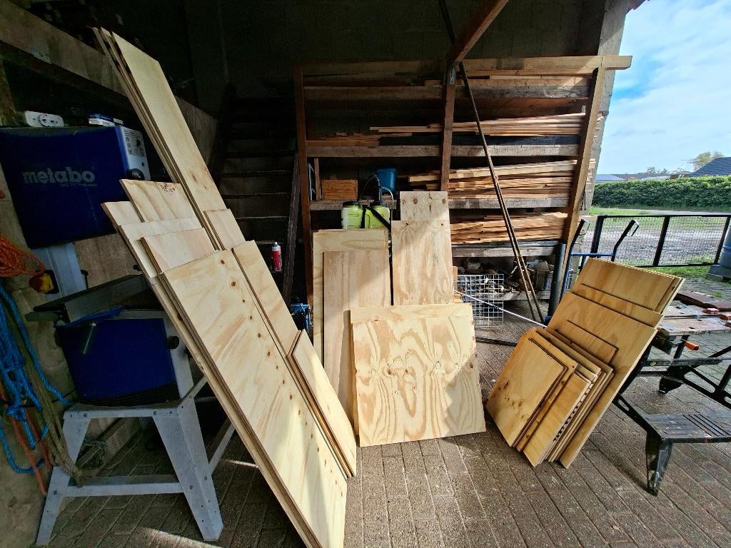Restanten multiplex, Doe-het-zelf en Verbouw, Platen en Panelen, Ophalen, Nieuw, Multiplex, Minder dan 20 mm