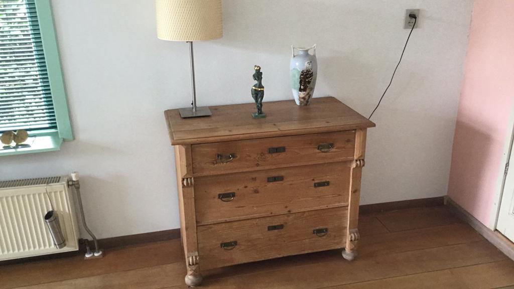 Grenen ladekast met 3 lades - 80x44 cm, Ophalen, Gebruikt, 50 tot 100 cm, Met lade(s)