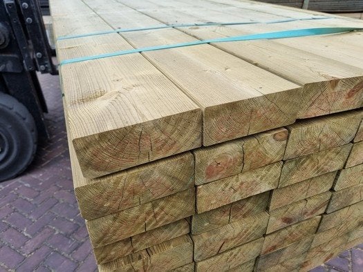 Balkhout geïmpregneerd 6.0x16.0 cm, Ophalen, Nieuw, 250 cm of meer, Balken