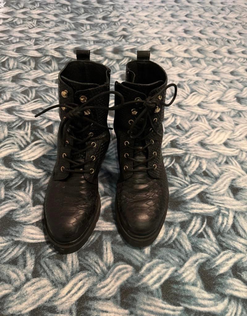 Biker boots dames, Kleding | Dames, Schoenen, Ophalen, Zo goed als nieuw, Zwart
