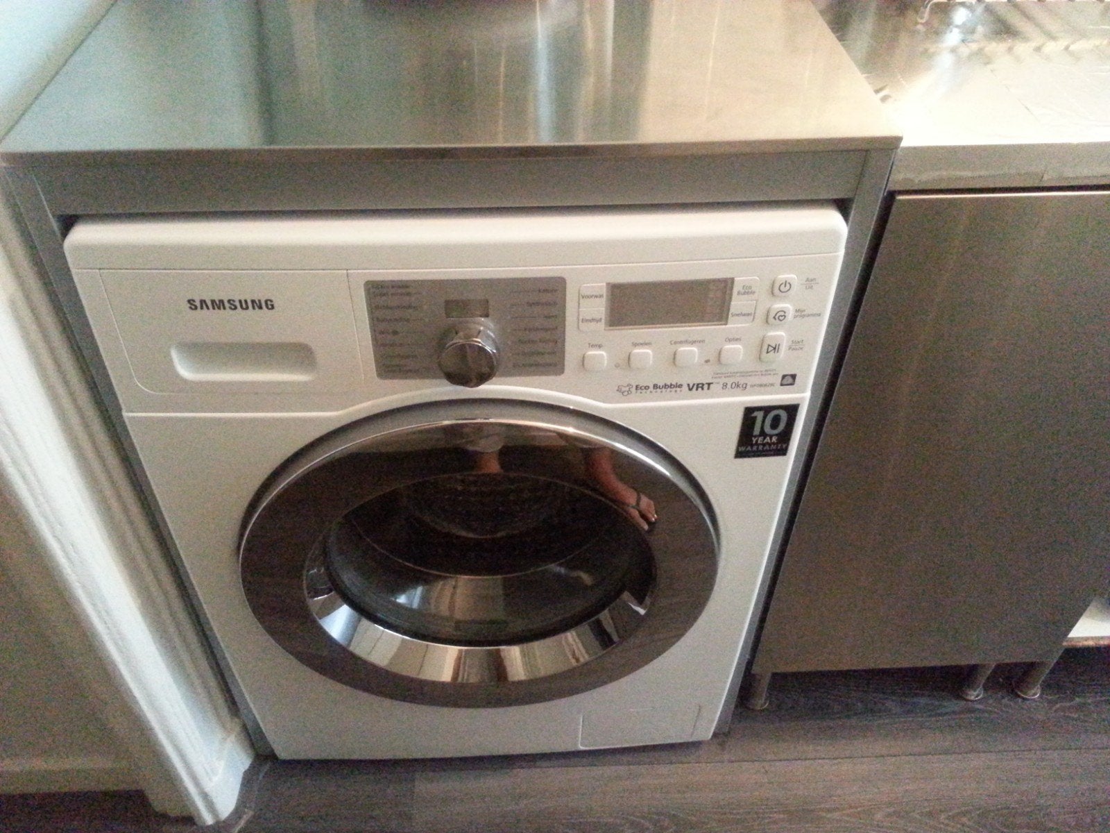 Wasmachine ombouw rvs, Ophalen, Gebruikt