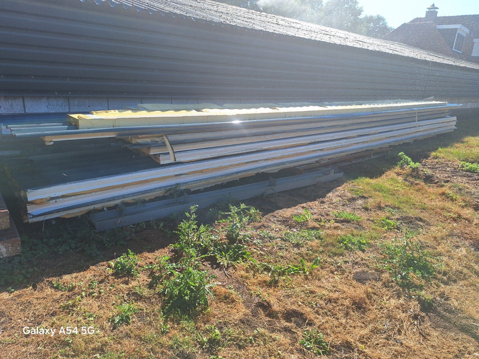 Sandwichpanelen/ecopanelen golfplaat profiel, Doe-het-zelf en Verbouw, Dakpannen en Dakbedekking, Gebruikt, Overige kleuren, 15 m² of meer