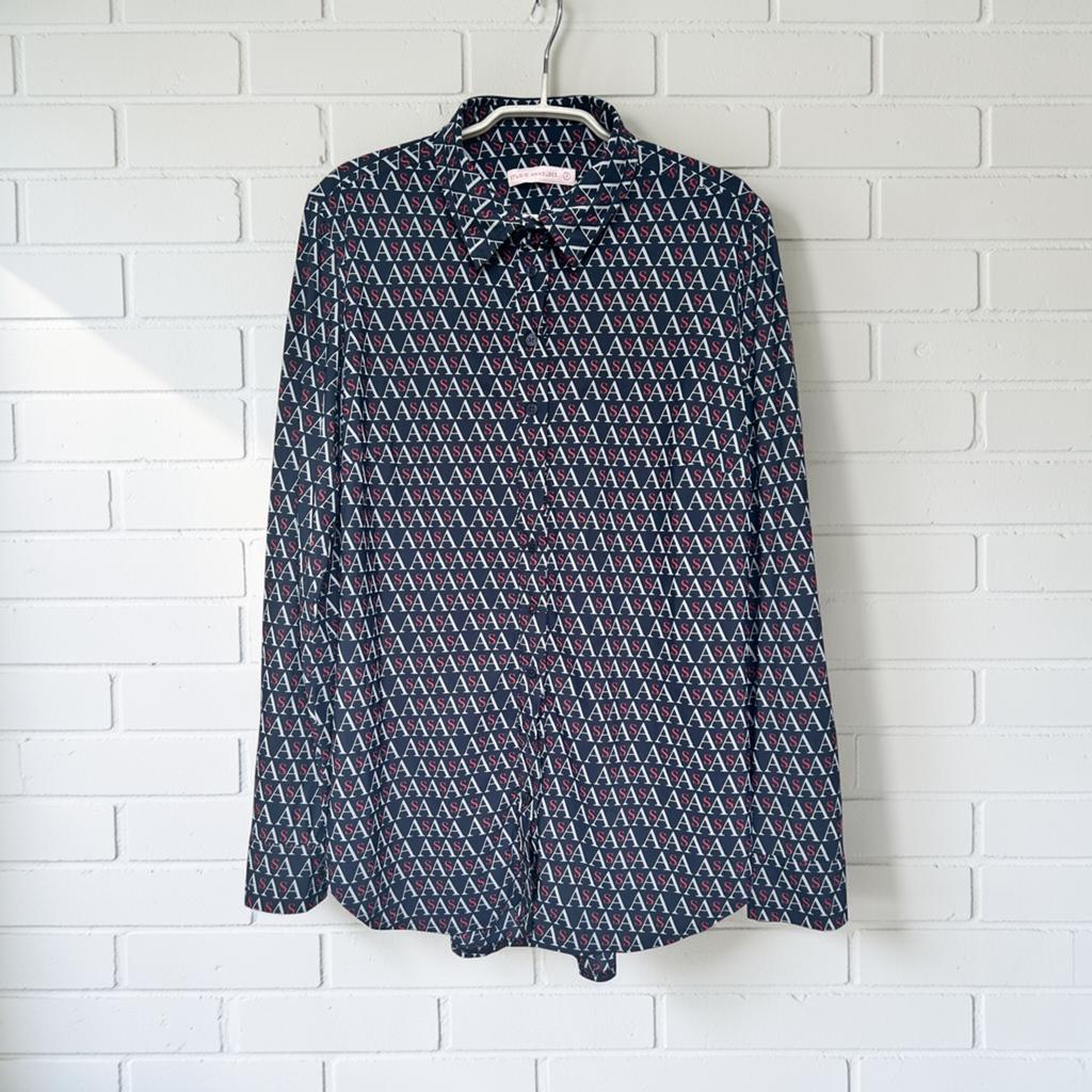 Studio Anneloes Blouse Maat M Zwart Grijs Rood Letters Poppy, Maat 38/40 (M), Verzenden, Zwart, Sa