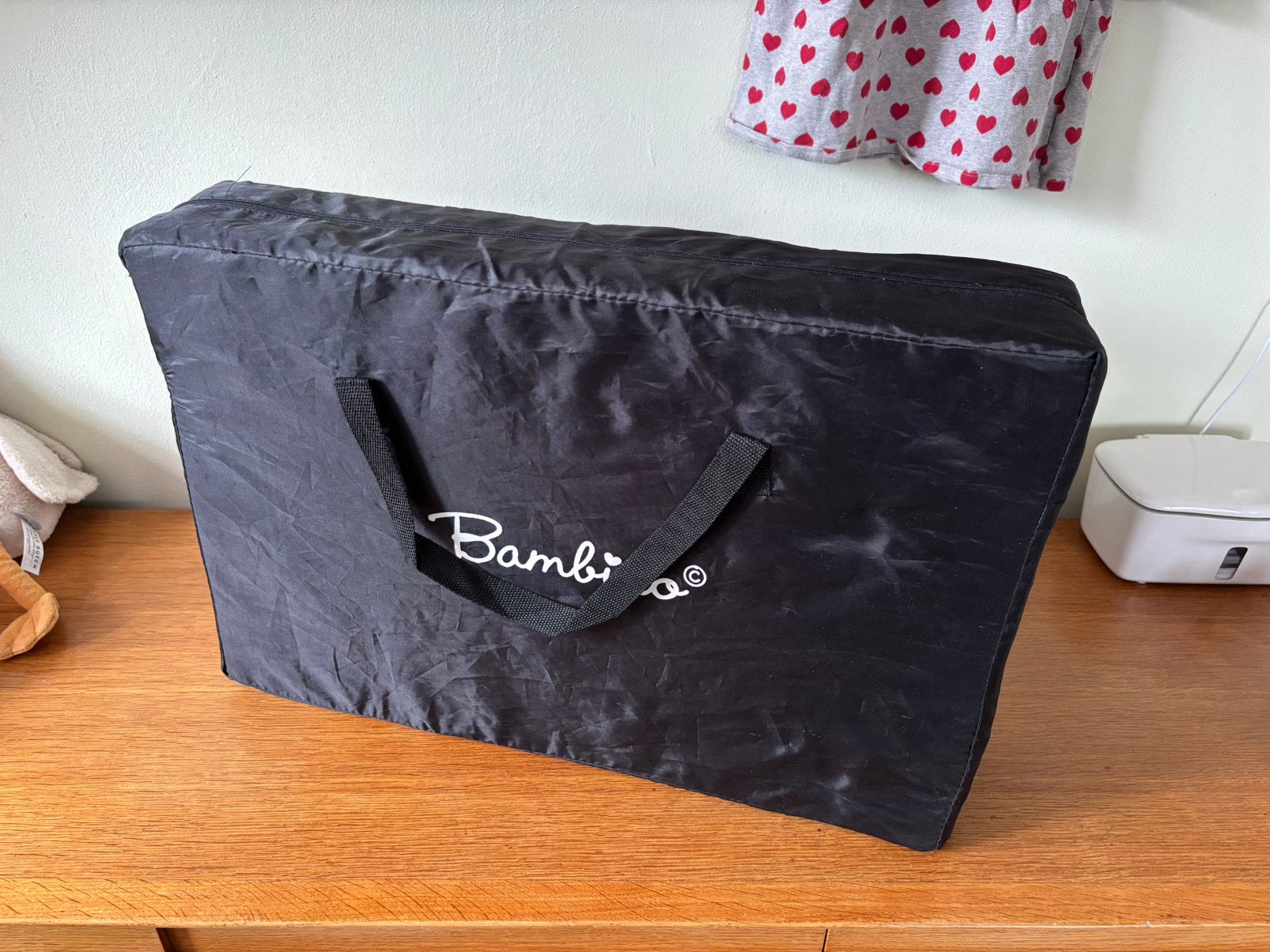 Bambino extra matrasje voor campingbedje zwart, Ophalen, Zo goed als nieuw, Reisbedje