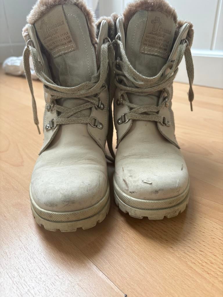 Panama Jack dameslaarzen, beige, maat 38, Ophalen of Verzenden, Gedragen, Beige, Lage of Enkellaarzen