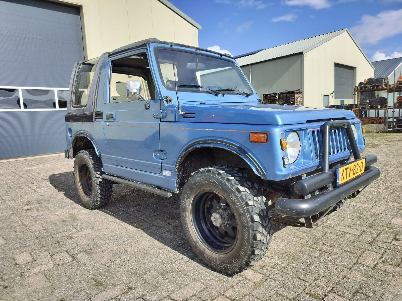 Suzuki 4x4 1985  APK 2031 oldtimer terrein classic cabrio, Auto's, Cabriolet, Blauw, 975 kg, Geïmporteerd