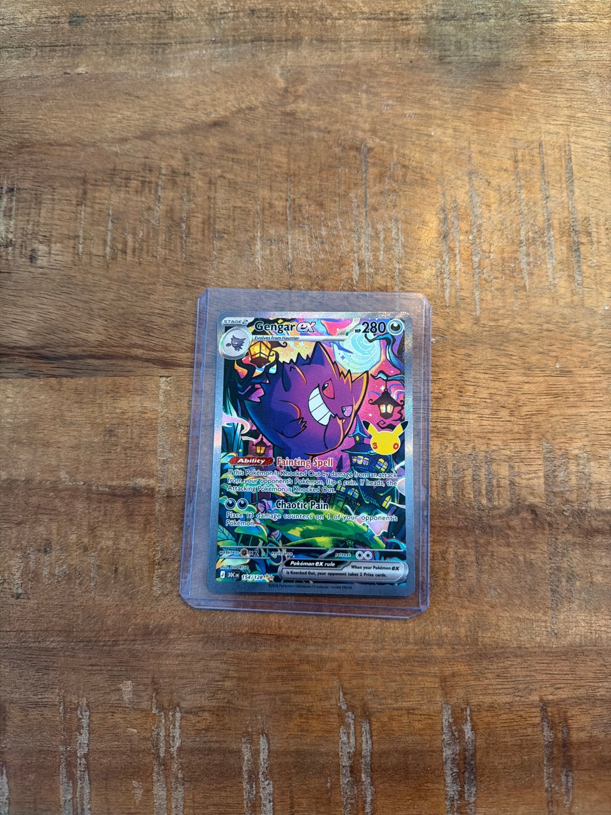 Gengar ex Pokémon kaart (Celebrations set), Ophalen of Verzenden, Zo goed als nieuw, Losse kaart, Foil