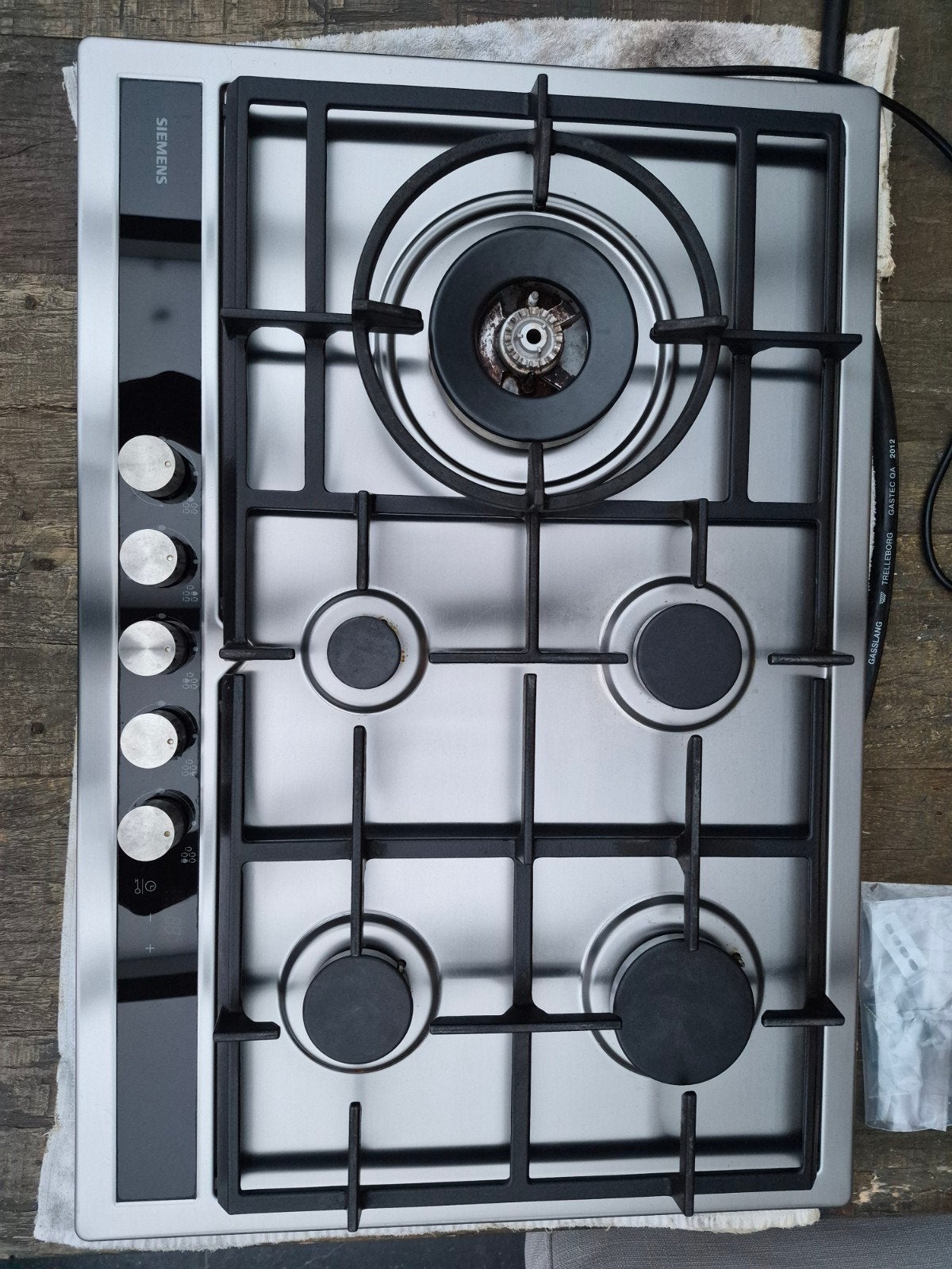 Siemens EC845SN90N Gaskookplaat met Wokbrander, Ophalen, Gebruikt, Inbouw, Gas