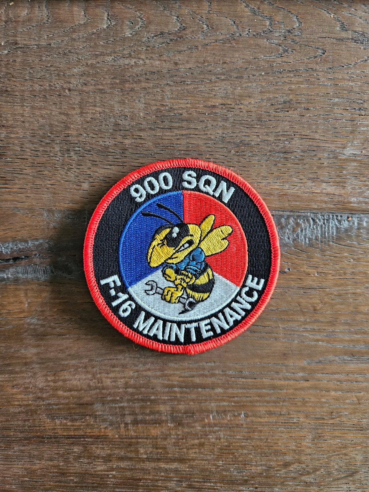 F-16 900 SQN badge, Ophalen of Verzenden, Zo goed als nieuw, Patch, Badge of Embleem