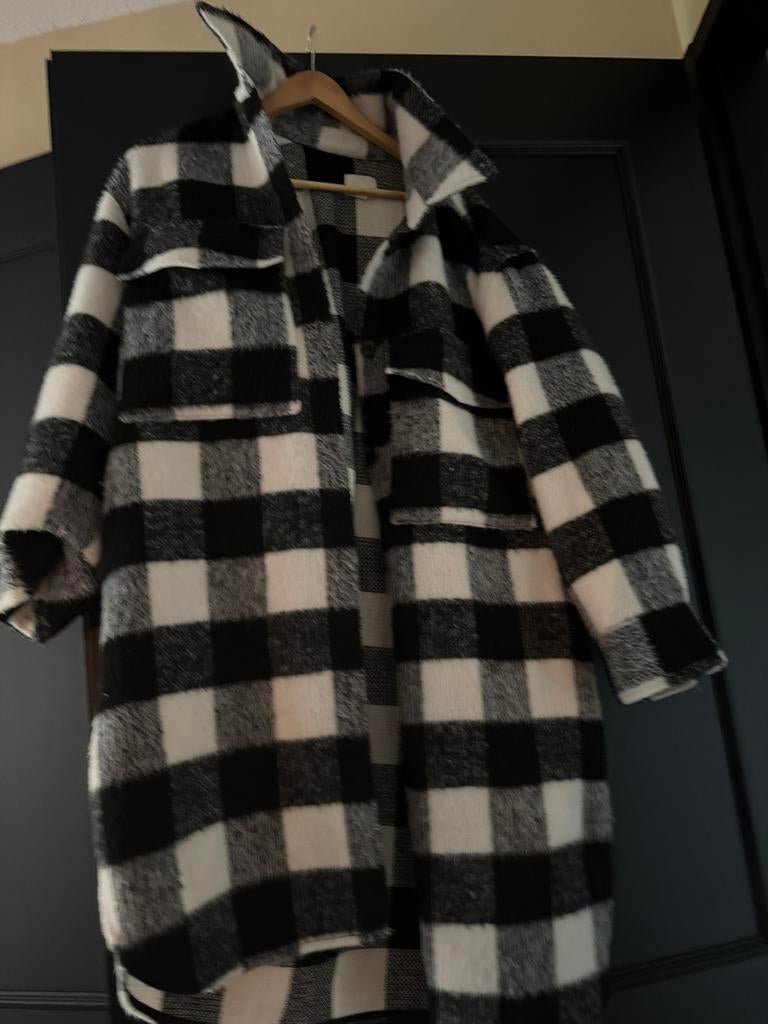 Leuke jas H&M, Ophalen of Verzenden, Zo goed als nieuw, Maat 38/40 (M), Zwart