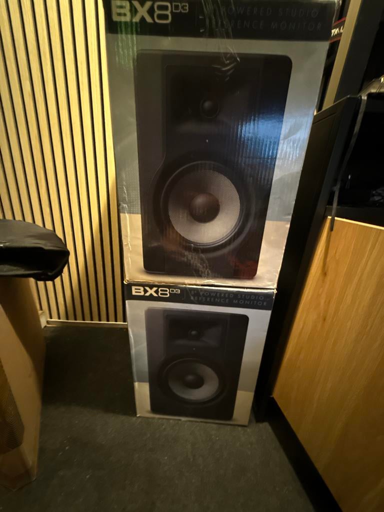 2x M-Audio BX8 D3 Actieve Studio / DJ Monitoren, Ophalen of Verzenden, Gebruikt, Minder dan 500 watt, Monitor(versterker)