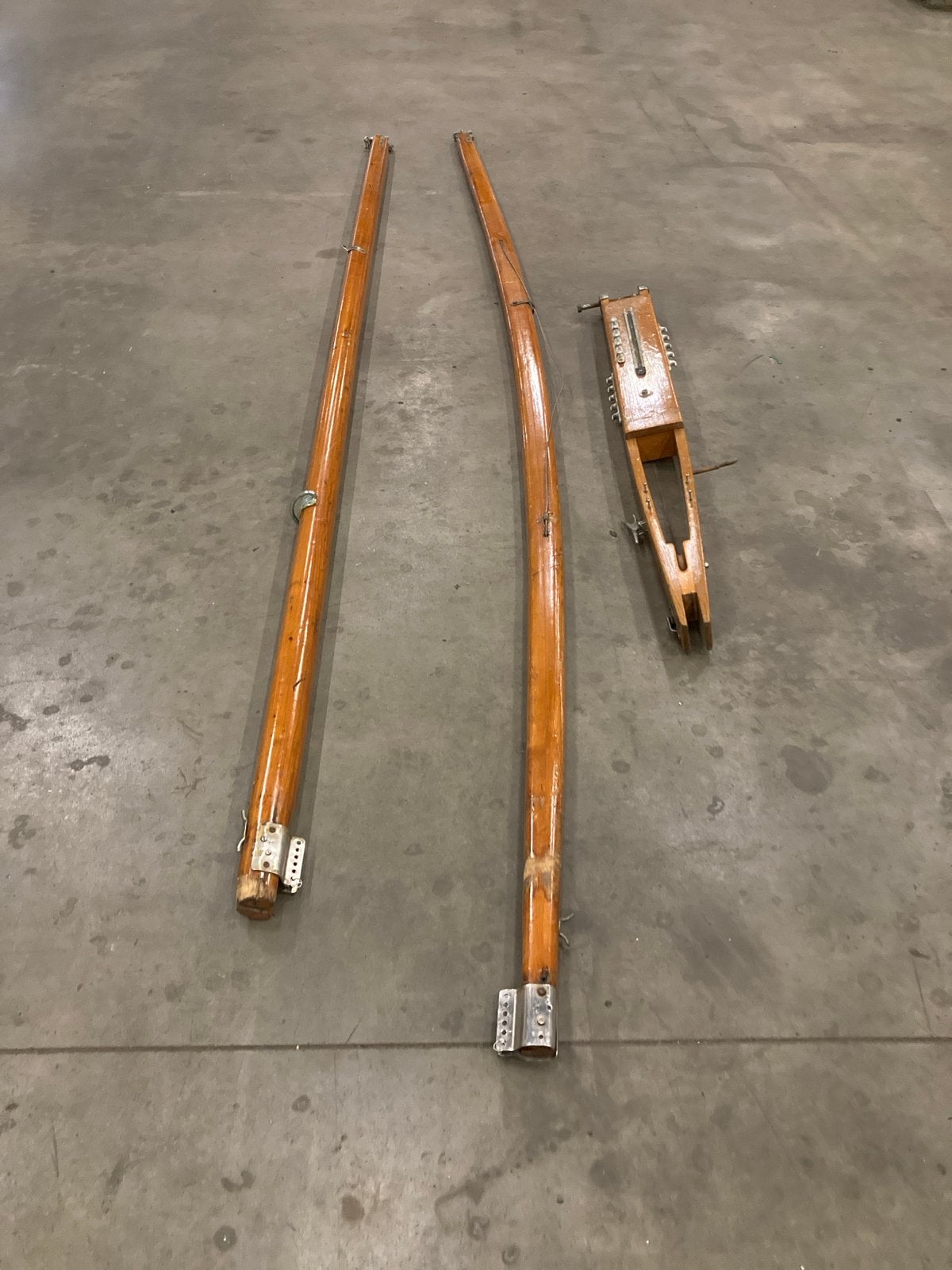 Houten Mast, Mastkoker, Giek en Gaffel voor Valk Zeilboot, Watersport en Boten, Zeilen en Zeiltoebehoren, Ophalen, Gebruikt, Toebehoren