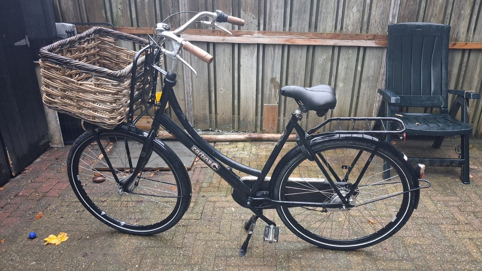 Mooie Cortina C Transportfiets met mand., Versnellingen, Zo goed als nieuw, 50 tot 53 cm, Trommelrem