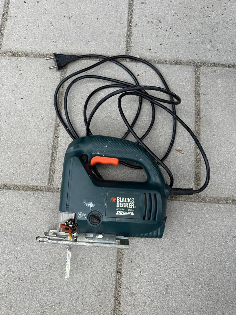 Black&Decker KS 631 Decoupeerzaag met Koffer, Ophalen, Gebruikt, Decoupeerzaag, 30 tot 70 mm