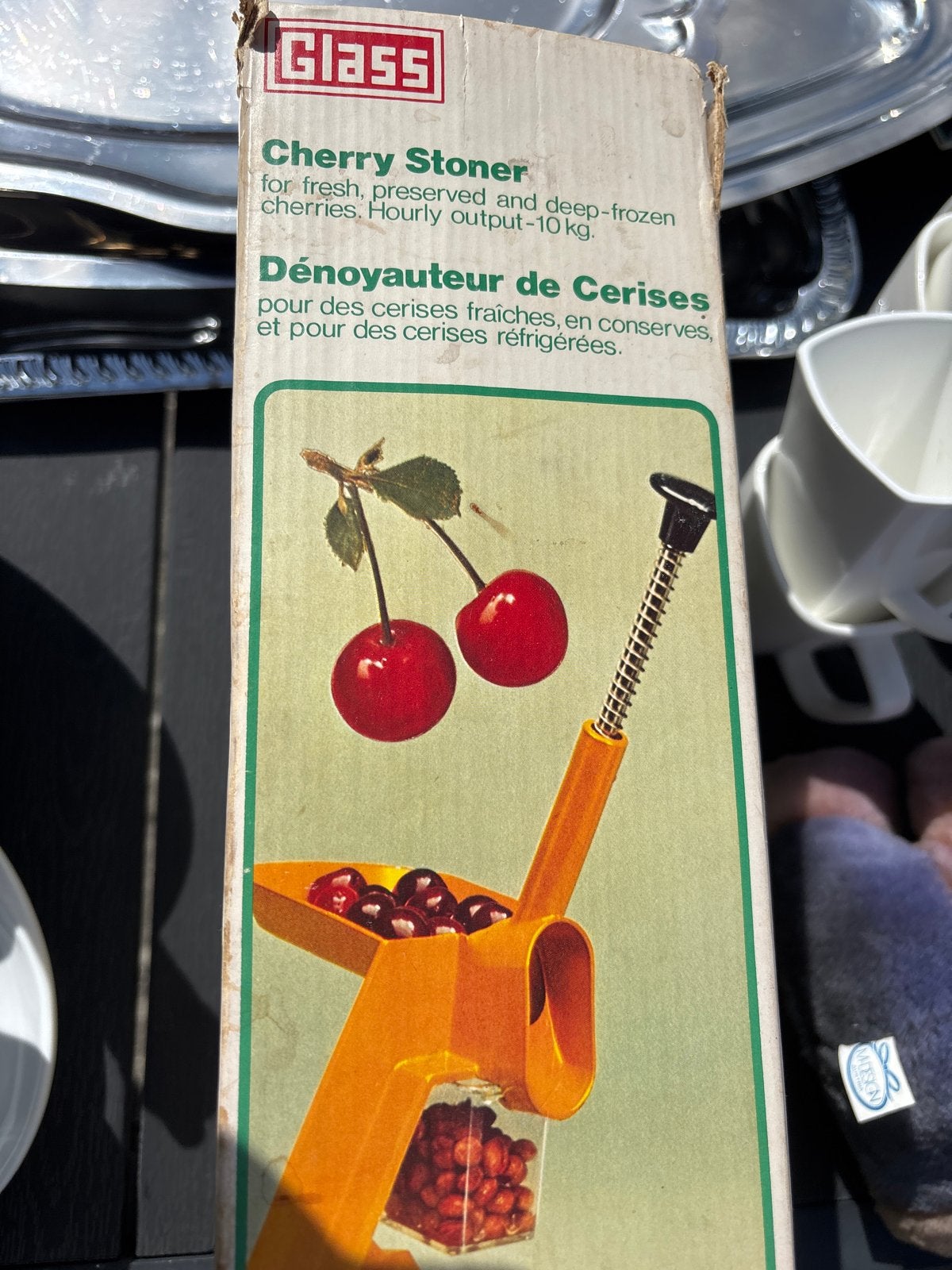 Vintage Glass Cherry Stoner - Kersenontpitter, Kunststof, Ophalen of Verzenden, Overige merken, Oranje