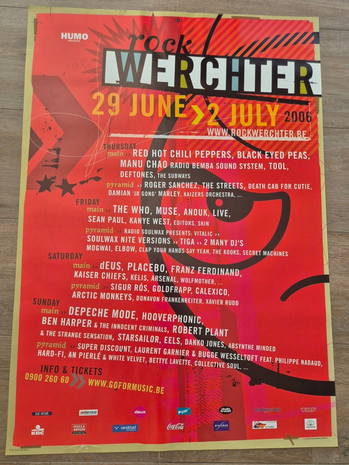 Festivalposter Rock Werchter 2006, Ophalen of Verzenden, Zo goed als nieuw, Muziek