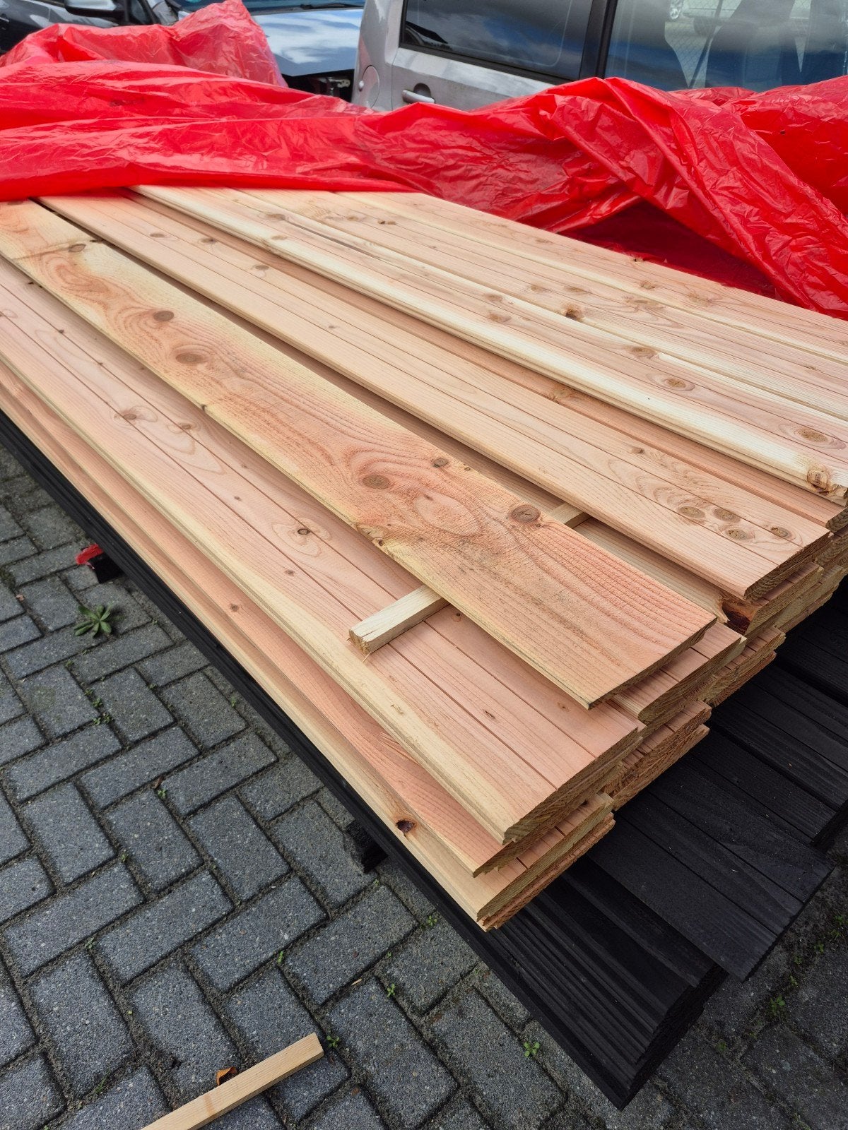 62 stuks zweeds rabat 4 meter, Ophalen of Verzenden, Nieuw, 250 cm of meer, Planken