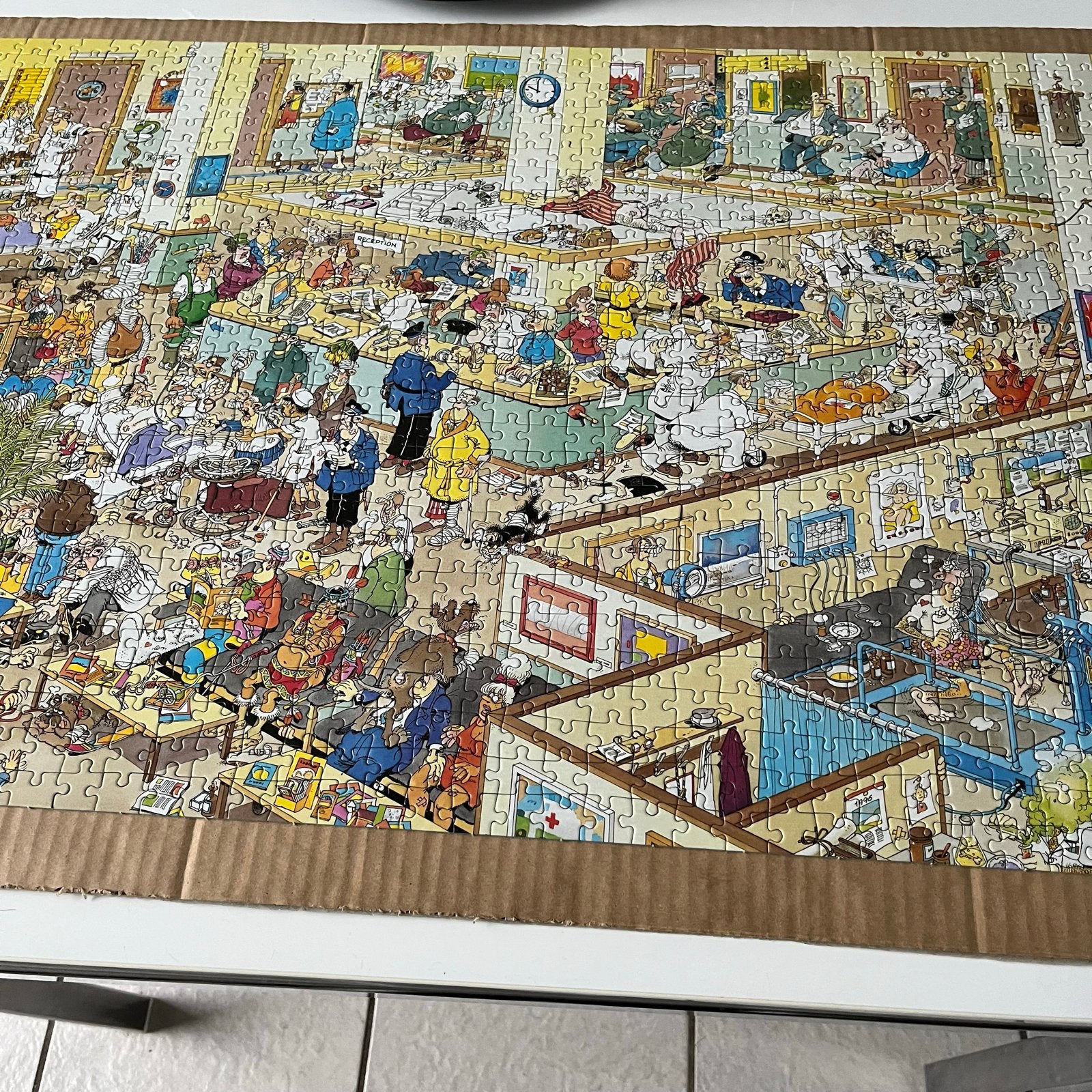 Jan van Haasteren Puzzel - van harte beterschap1000 stukjes, Ophalen, 500 t/m 1500 stukjes, Zo goed als nieuw, Legpuzzel