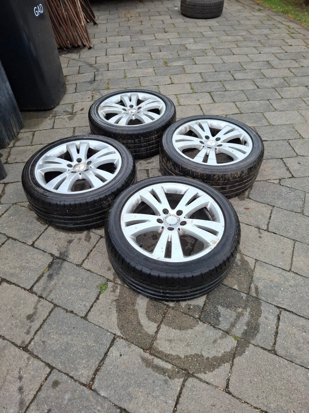Set van 4 gebruikte banden en velgen, Ophalen, Gebruikt, Banden en Velgen, 17 inch