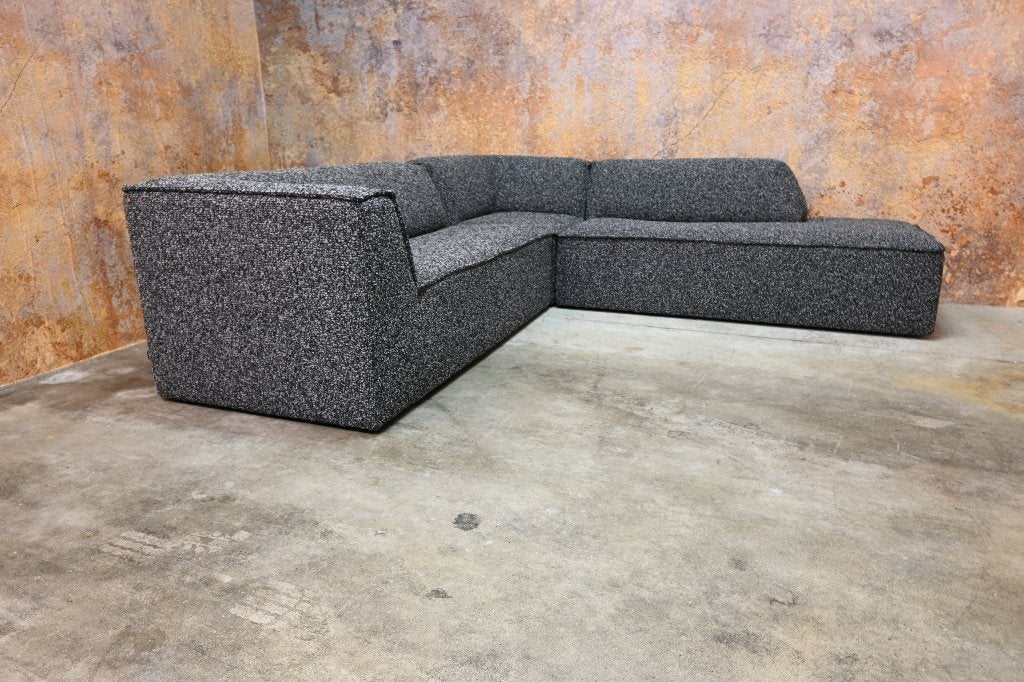 NIEUWbeklede Gelderland 6905 design hoekbank elementenbank, 250 tot 300 cm, Hoekbank, Zo goed als nieuw, Stof