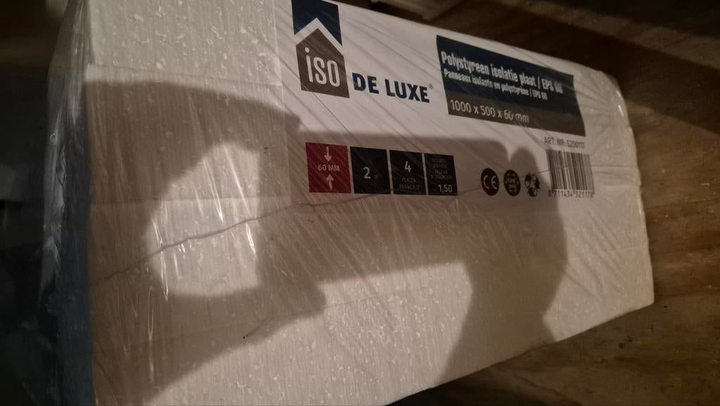4 nieuwe EPS isolatieplaten ISO De Luxe 60mm, Ophalen