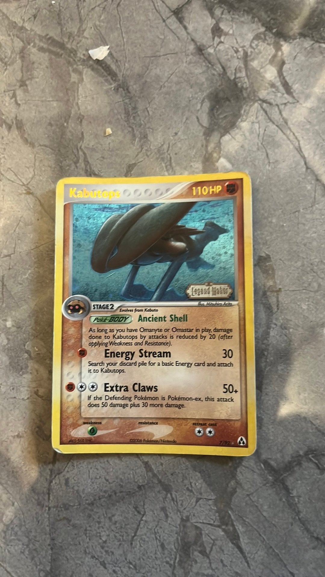 Kabutops 7/92 Holo – EX Legend Maker 2006 Pokémon, Verzenden, Gebruikt