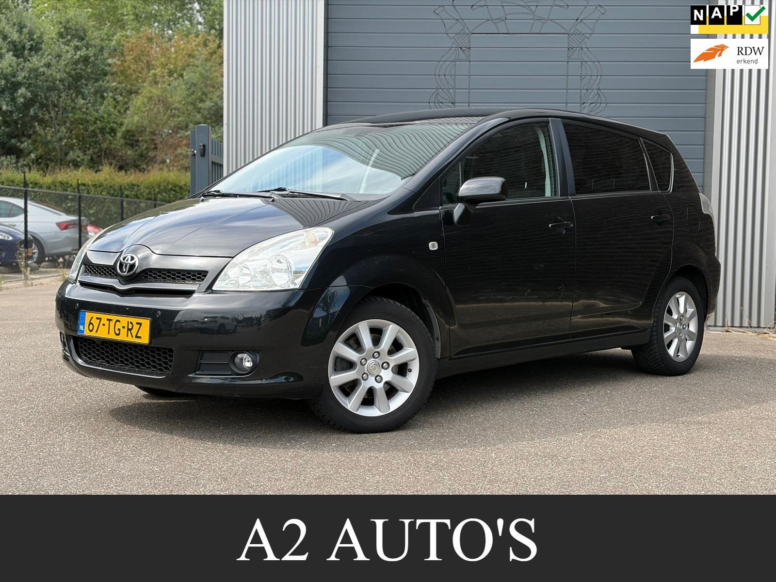 Toyota Verso 1.8 VVT-i Dynamic 7p. Ecc|Cruise|Nap, Gebruikt, 129 pk, 7 stoelen, Zwart