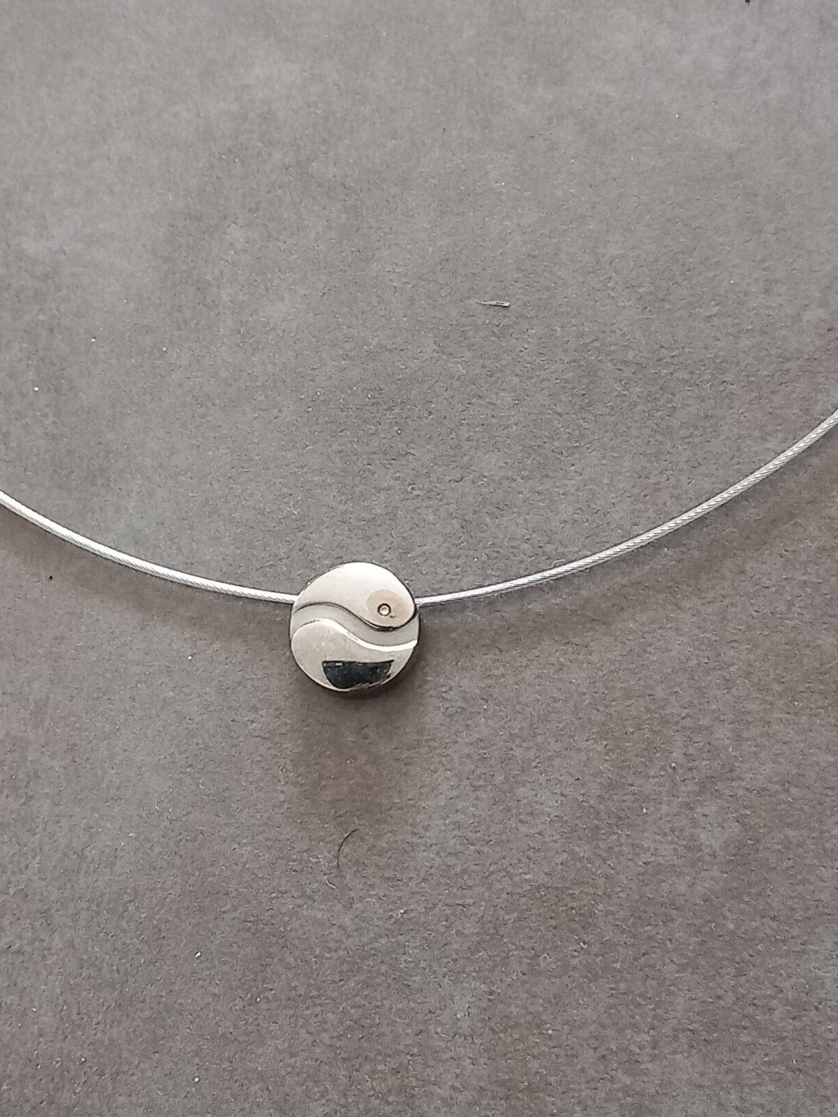 Boccia Ketting + hanger met diamantje - titanium, Overige merken, Overige materialen, Ophalen of Verzenden, Zo goed als nieuw