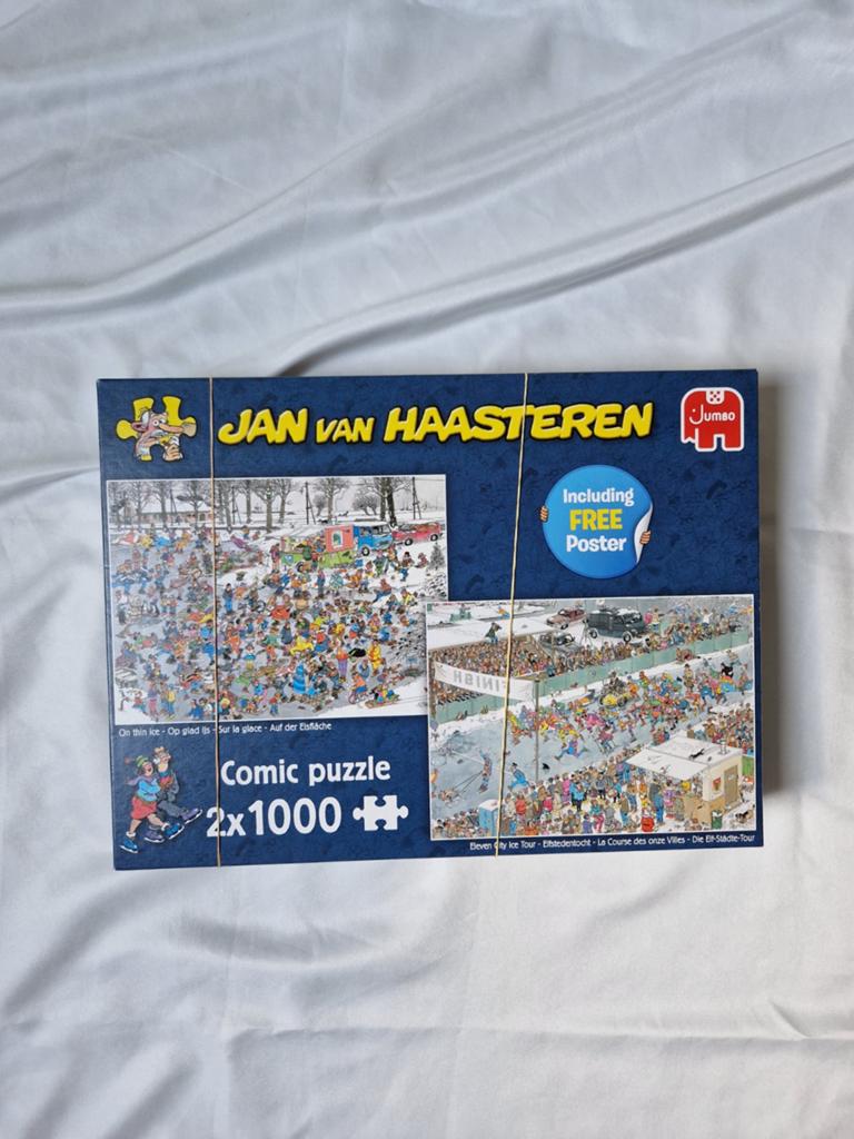 Jan van Haasteren puzzels 2x 1000 stukjes, Ophalen of Verzenden, 500 t/m 1500 stukjes, Zo goed als nieuw, Legpuzzel