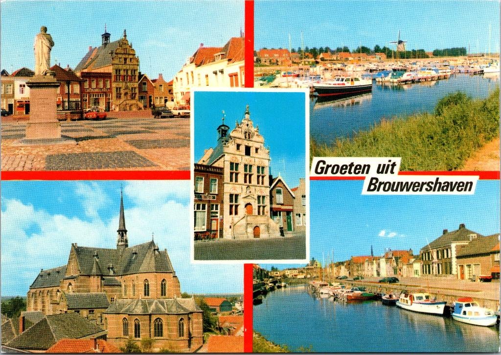 Groeten uit Brouwershaven - 3 ansichtkaarten, Verzenden, 1960 tot 1980, Ongelopen, Zeeland