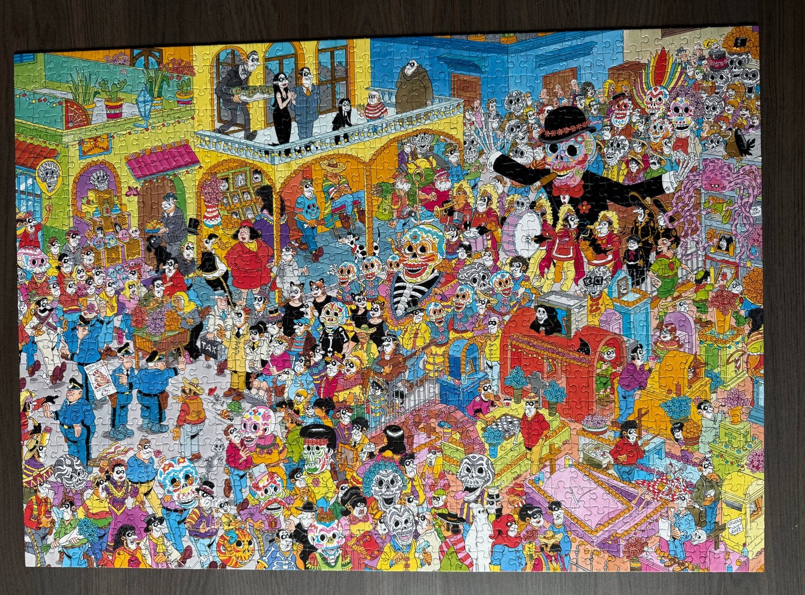 Jan van Haasteren Comic Puzzle - Día de los Muertos 1000 stu, Hobby en Vrije tijd, Denksport en Puzzels, Ophalen of Verzenden