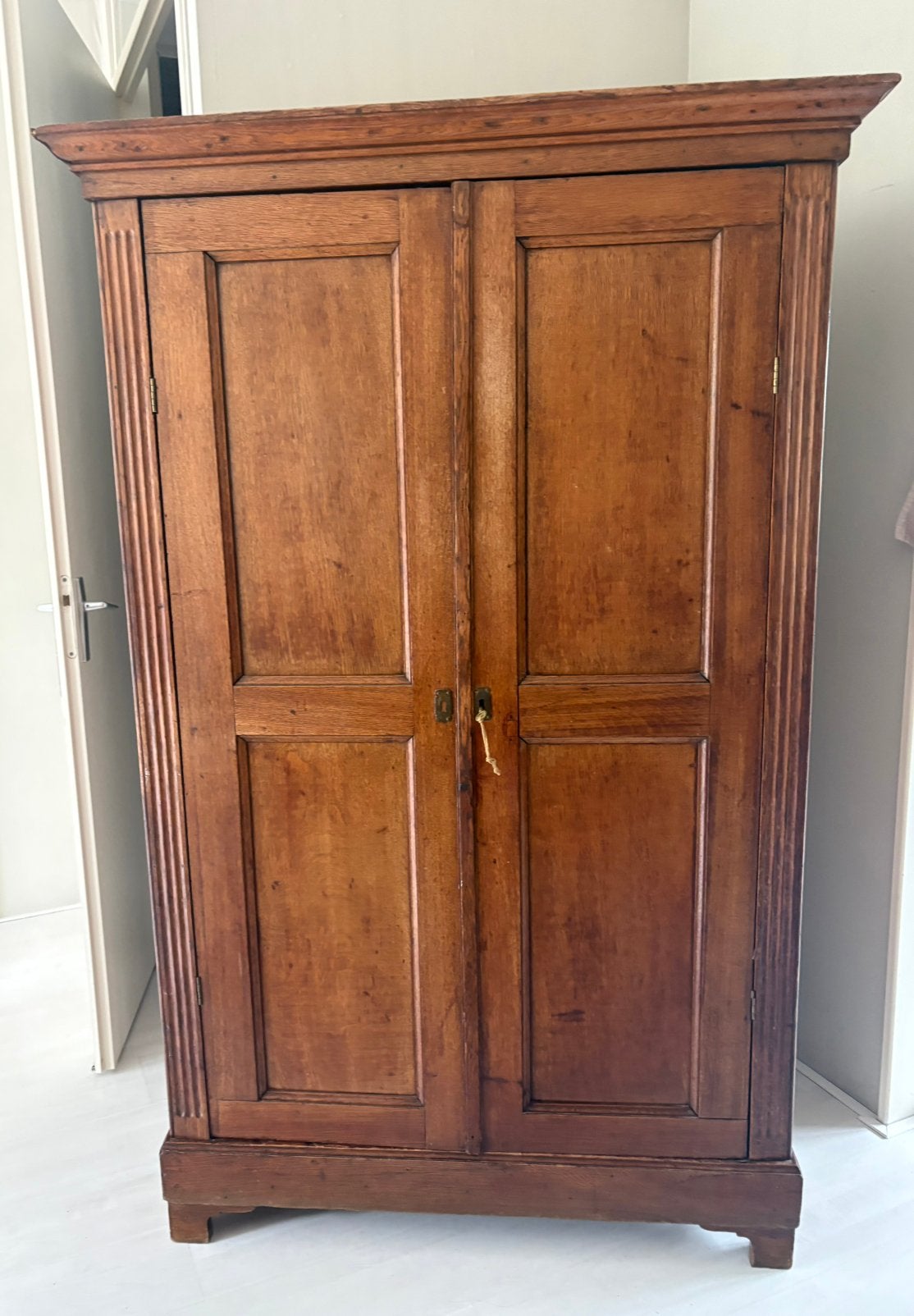 Antieke kast  ca.1850-1900, Ophalen, Gebruikt, 100 tot 150 cm, Louis XVI stijl