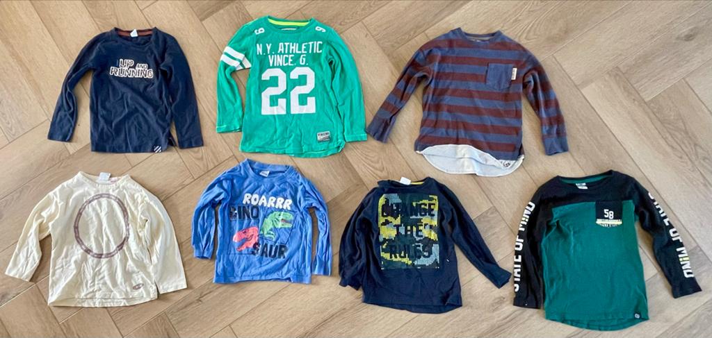 Jongens longsleeves pakket maat 104/110 (7 stuks), Kinderen en Baby's, Ophalen of Verzenden, Gebruikt, Jongen, Setje
