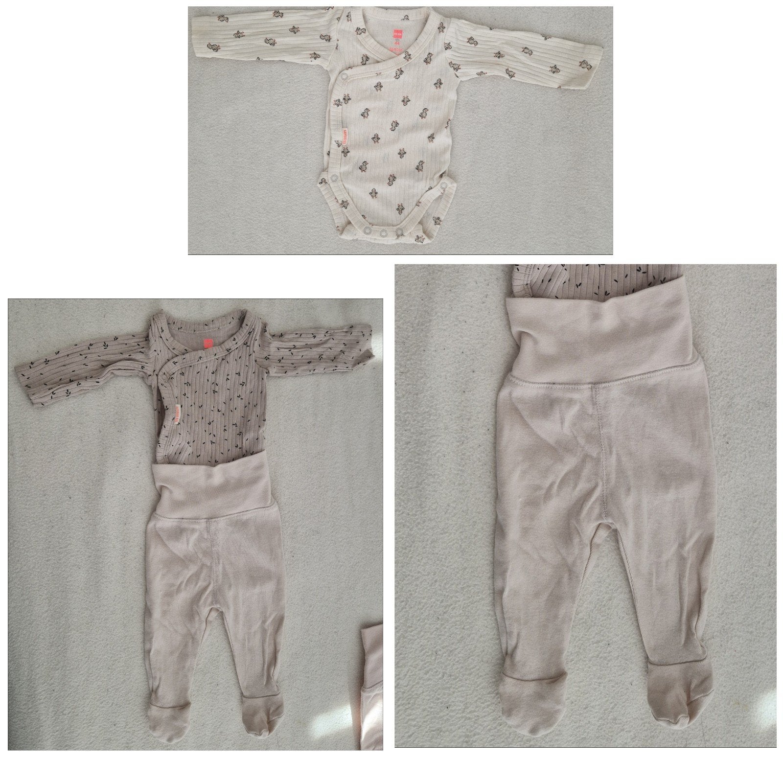3 delig prematuur setje hema h&m maat 44 rompertje broekje, Kinderen en Baby's, Babykleding | Prematuur, Zo goed als nieuw, Setje