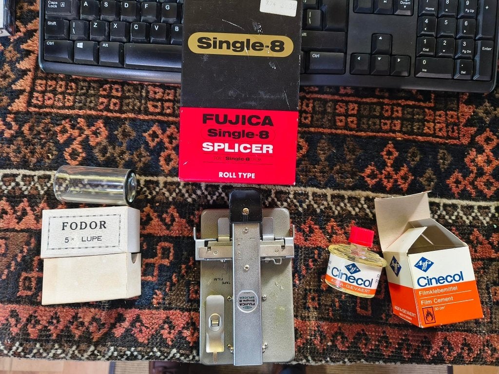 Fujica film single8 splicer, filmlijm, loep, Ophalen, 1960 tot 1980, Overige typen