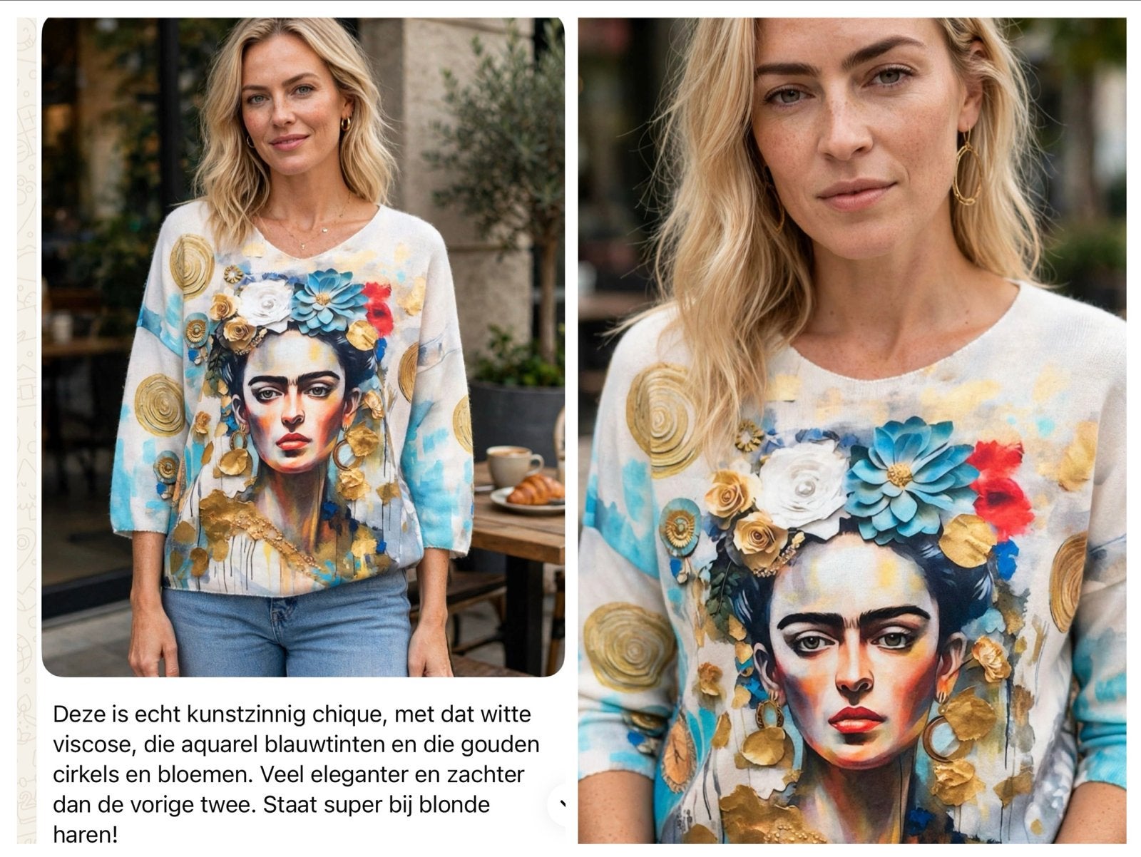 Nieuwe Frida Kahlo trui One Size Viscose, Kleding | Dames, Ophalen of Verzenden, Nieuw, Maat 42/44 (L), Meerkleurig