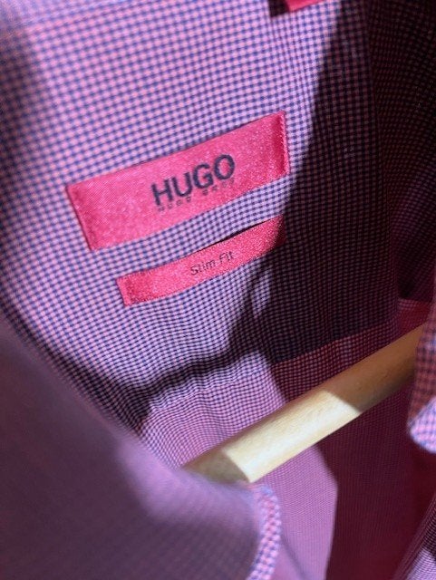 Overhemd Hugo Boss mt S (5), Bruin, Verzenden, Halswijdte 38 (S) of kleiner, Zo goed als nieuw